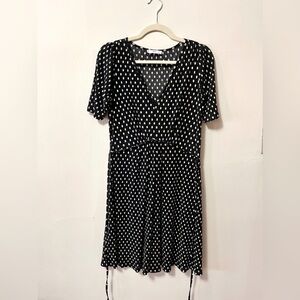 Mango Black Polka Dot Dress (L)